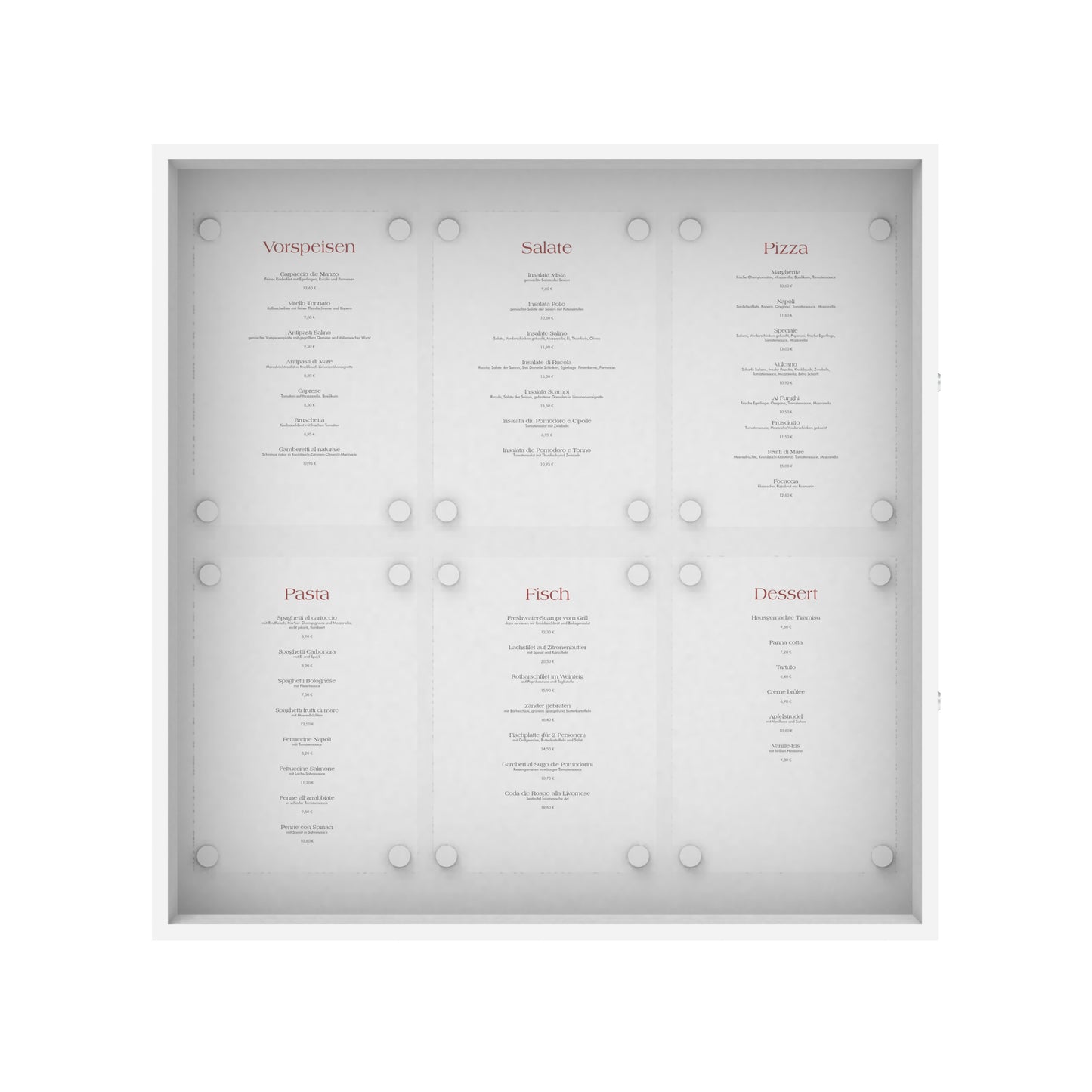 Schaukasten "Bistro" 6xA4