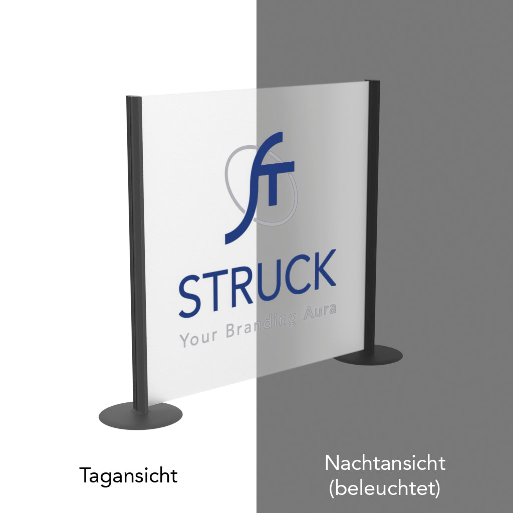 Raumteiler "Vi-Pro" milchiges Acrylglas - Struck Lichtwerbung Shop