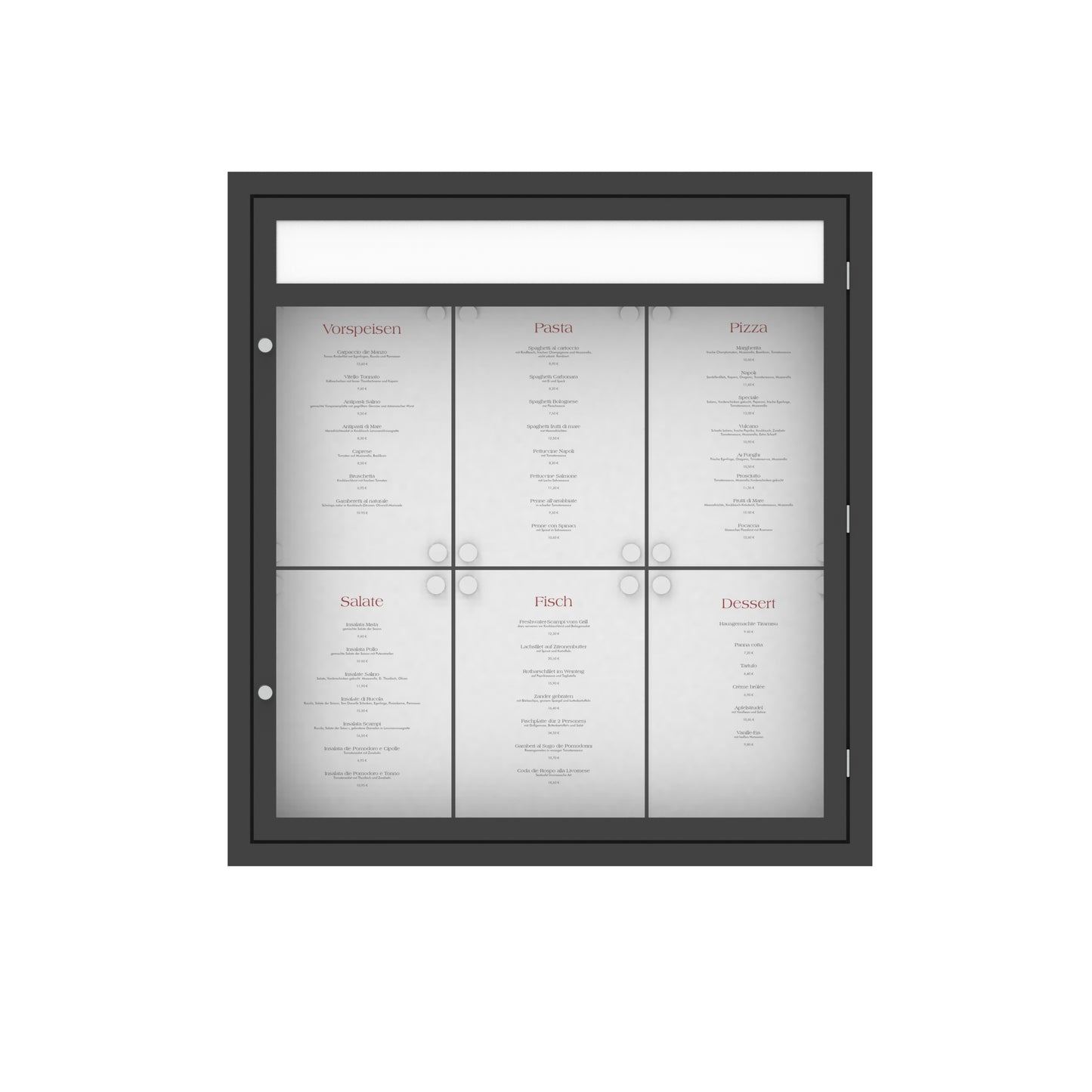 Menu Box "RustikDesign" 6xA4