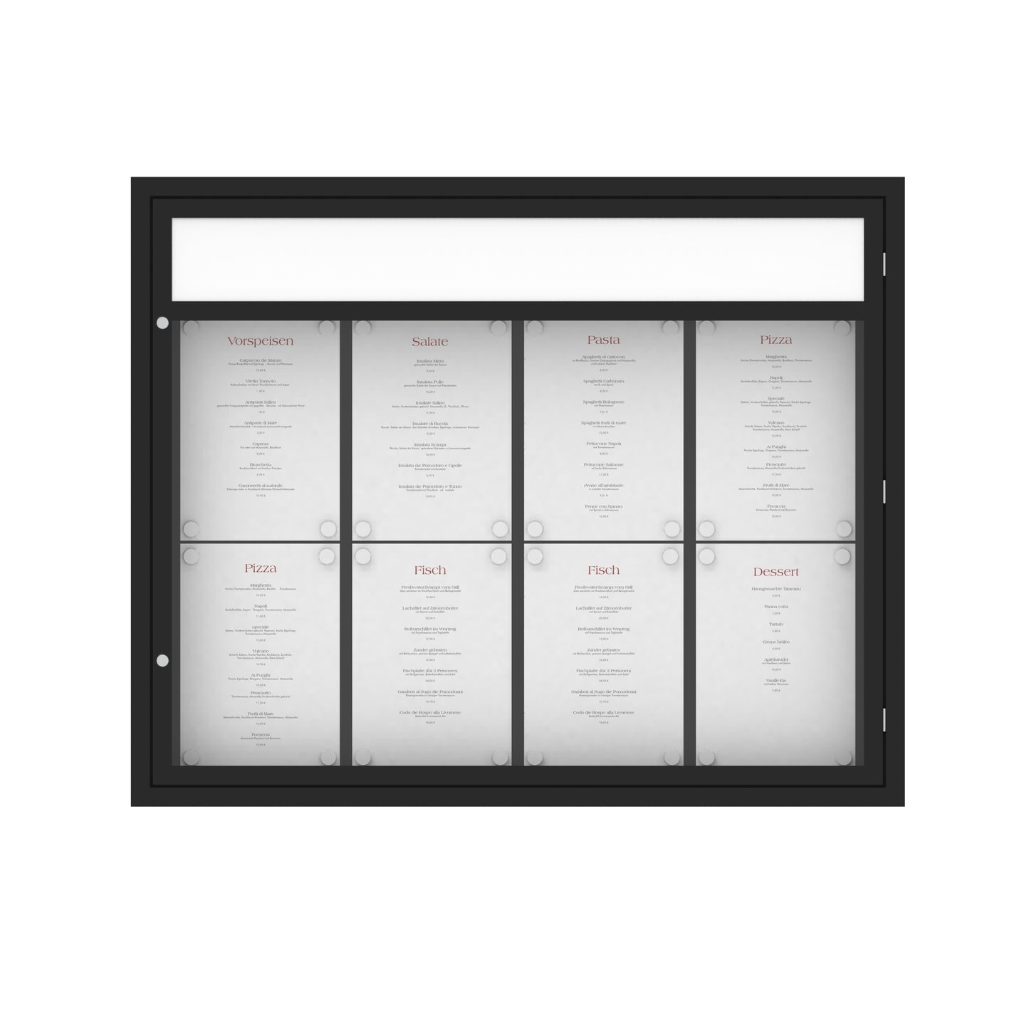 Menu Box "RustikDesign" 8xA4