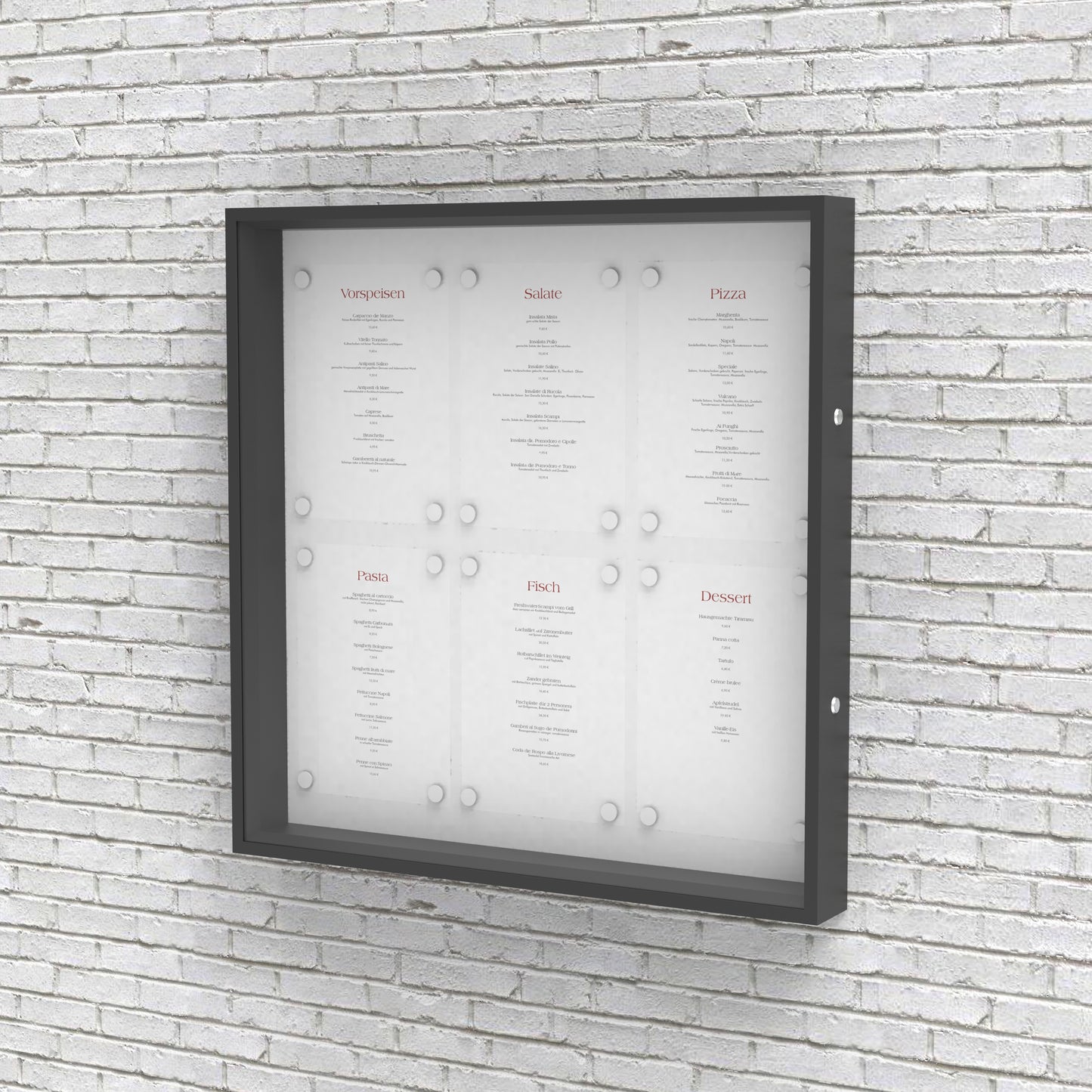 Schaukasten "Bistro" 6xA4