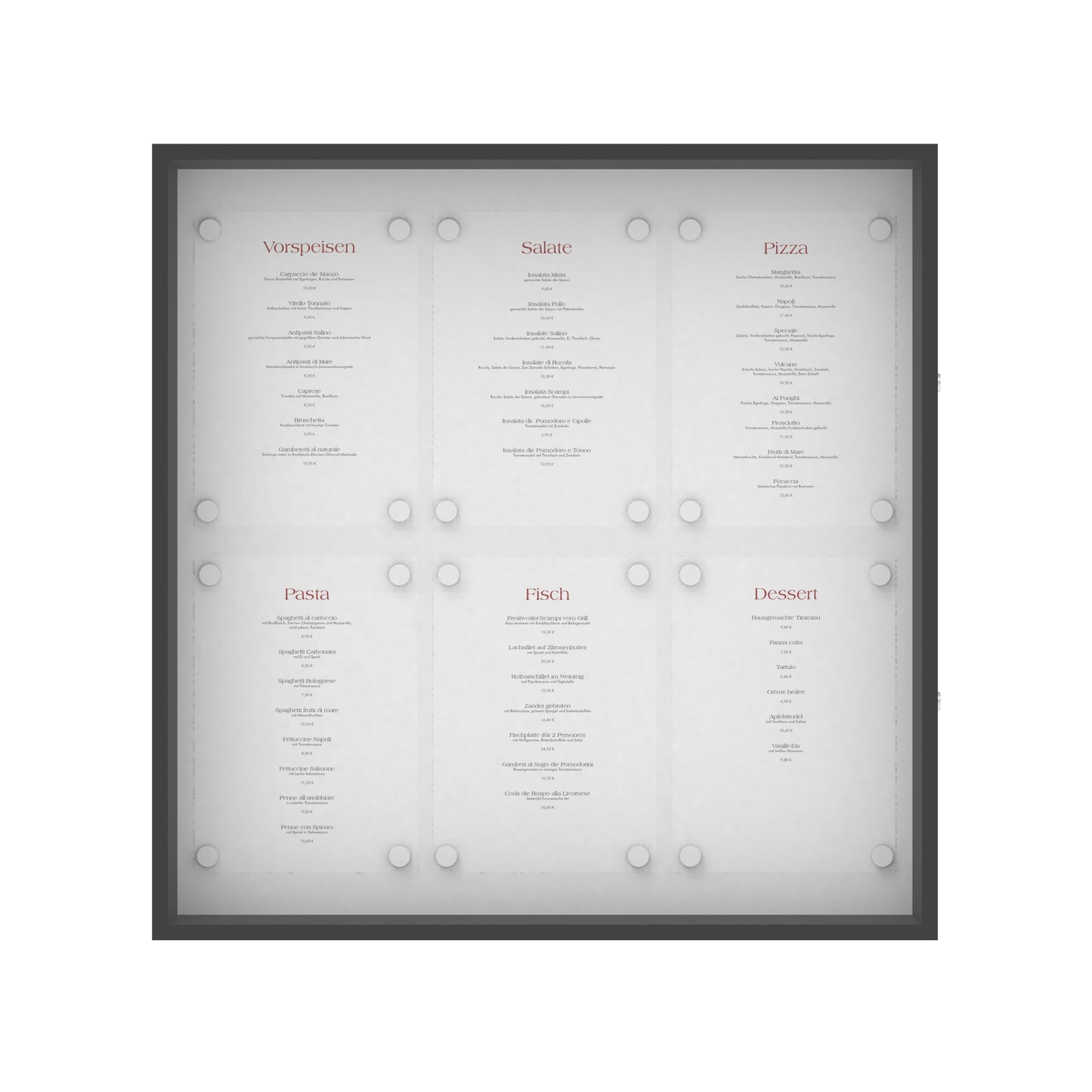 Schaukasten "Bistro" 6xA4