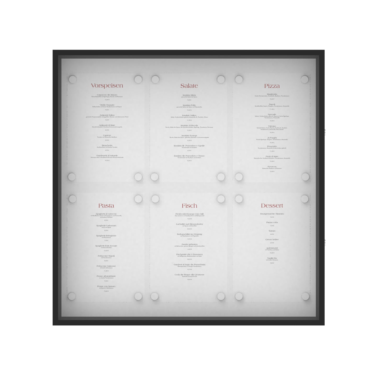 Schaukasten "Bistro" 6xA4