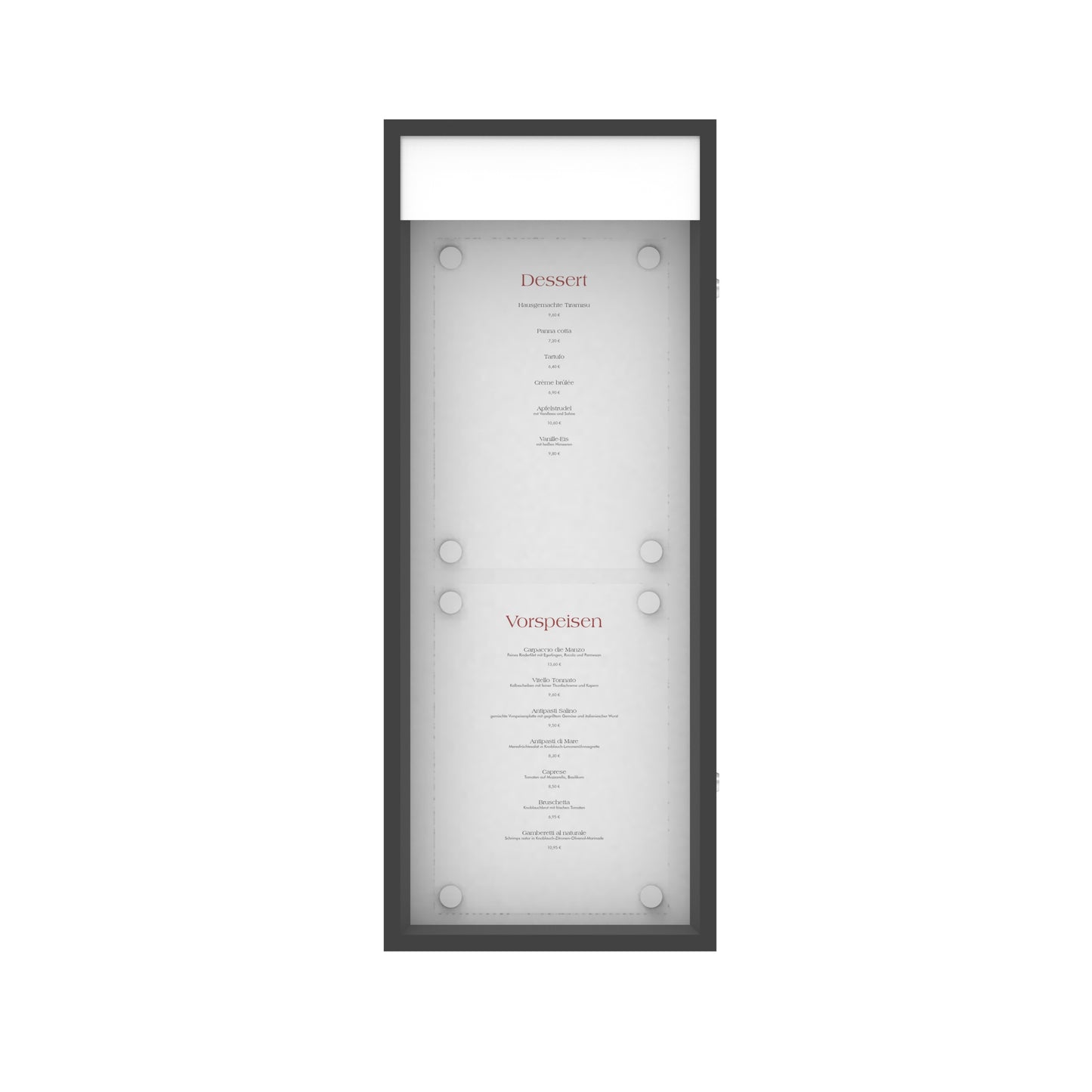 Menu Box "Bistro" 2xA4 portrait format