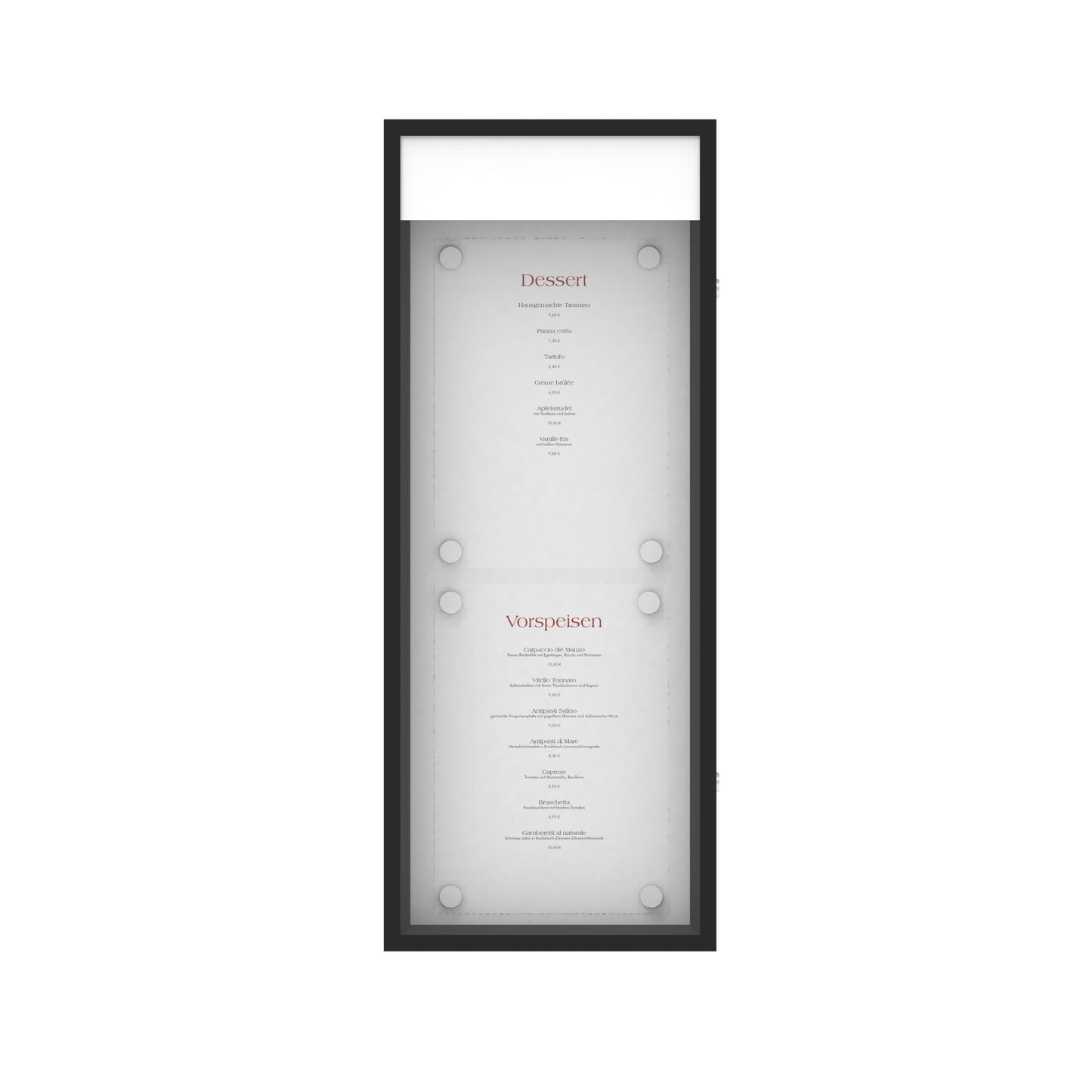 Menu Box "Bistro" 2xA4 portrait format