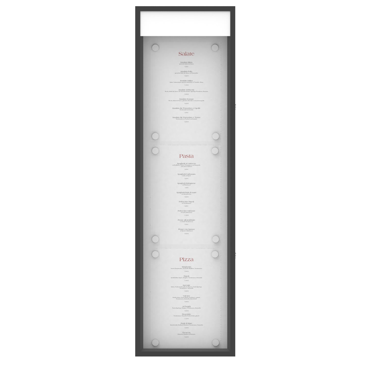Menu Box "Bistro" 3xA4 portrait format