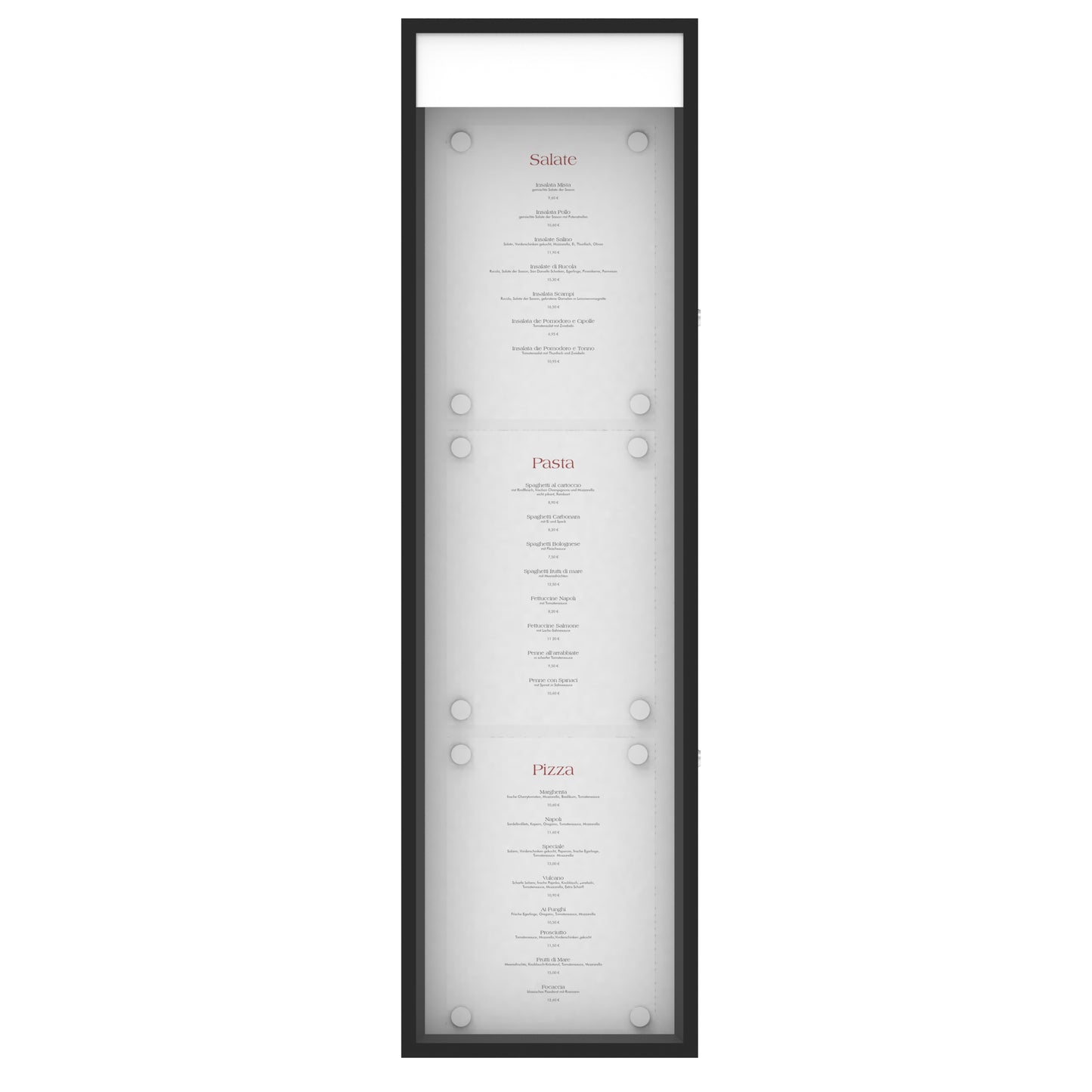 Menu Box "Taverna" 3xA4 portrait format