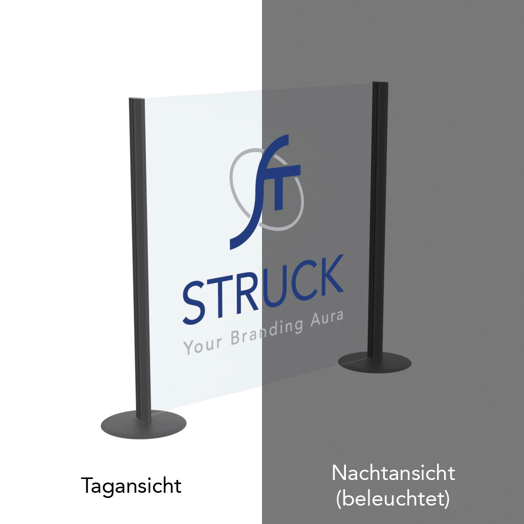 Raumteiler "Vi-Pro" klares Acrylglas - Struck Lichtwerbung Shop