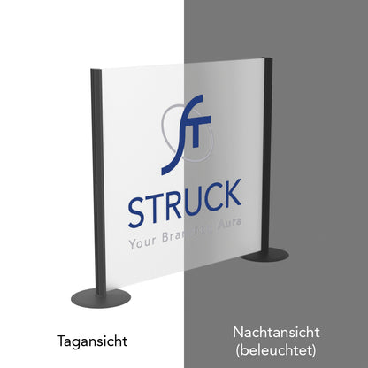 Raumteiler "Vi-Pro" milchiges Acrylglas - Struck Lichtwerbung Shop